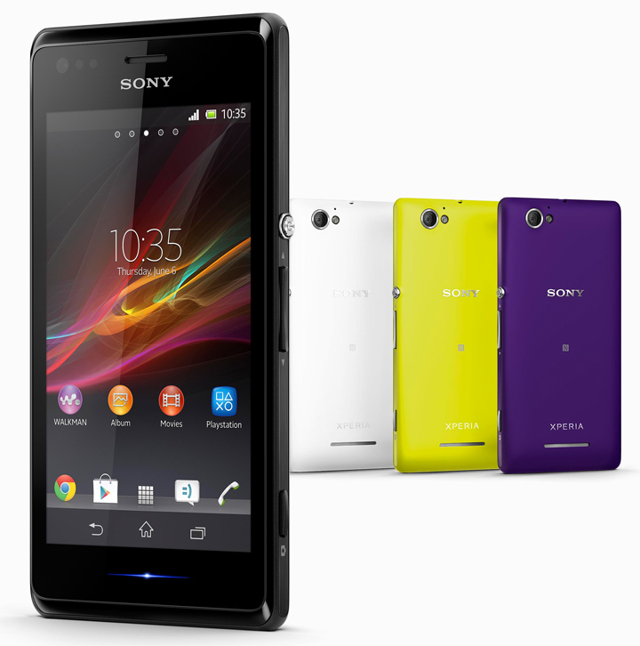 Смартфон Sony XPeria M с FWVGA дисплеем поступает в продажу