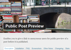 Публичный просмотр черновика при помощи плагина WordPress — Public Post Preview